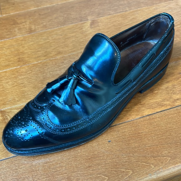 Allen Edmonds Manchester Black Leather Slip-On Tassel Loafers Men’s Size 9 B - Picture 8 of 13